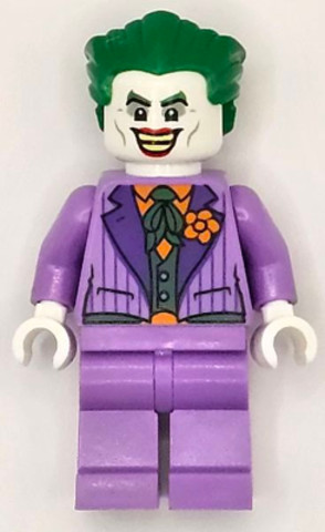 LEGO® Minifigurák sh903 - The Joker - Lila öltözet, Sötétzöld mellény, Zöld haj hátrasöpörve