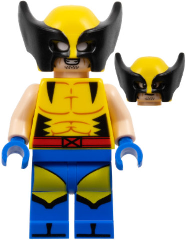 LEGO® Minifigurák sh939 - Wolverine - sárga és fekete maszk, kék kezek