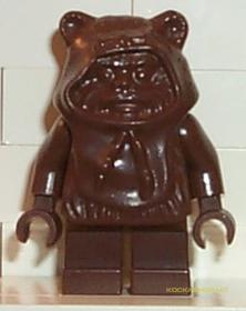 Ewok minifigura barna kapucnival