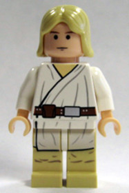 Luke Skywalker - Hosszú Haj, Fehér Köpeny, Cserszínű Láb