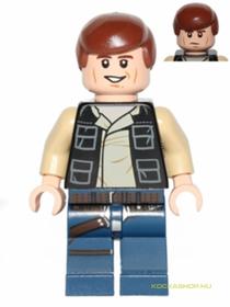 Han Solo Minifigura, Sötétkék nadrág, Mellény zsebekkel