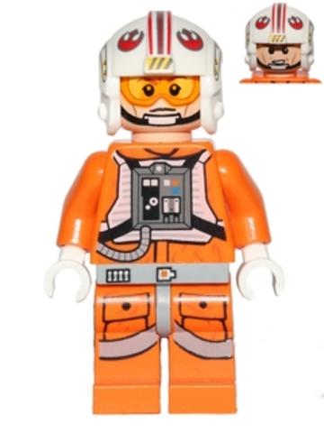LEGO® Minifigurák sw0569 - Luke Skywalker pilótaruhában - Védőszemüveges Arccal