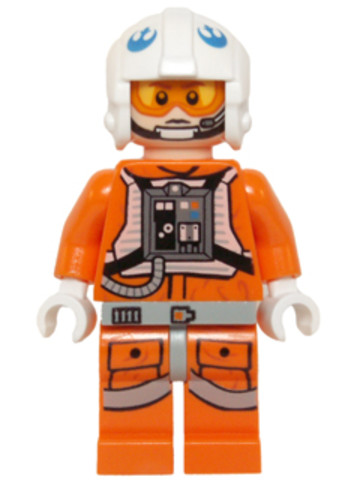 LEGO® Minifigurák sw0597 - Hósikló Pilóta, Fehér sisak, headset