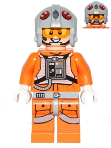LEGO® Minifigurák sw0607 - Hósikló pilóta világos kékesszürke sisak