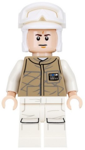 LEGO® Minifigurák sw0735 - Hoth Rebel Trooper Dark Tan Uniform (Frown)