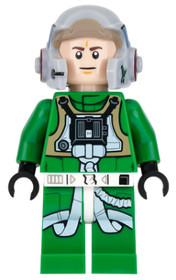 Rebel Pilot A-wing (Open Helmet, Green Jumpsuit)