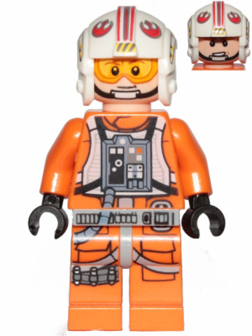 LEGO® Minifigurák sw0991 - Luke Skywalker (pilóta) - sisakrostély fent/lent