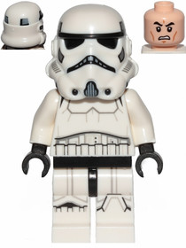 Imperial Stormtrooper (Dual Molded Helmet, Gray Squares on Back) - Male, Light Nougat Head, Scowl
