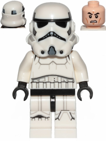 LEGO® Minifigurák sw0997b - Imperial Stormtrooper (Dual Molded Helmet, Gray Squares on Back) - Male, Light Nougat Head, Scowl