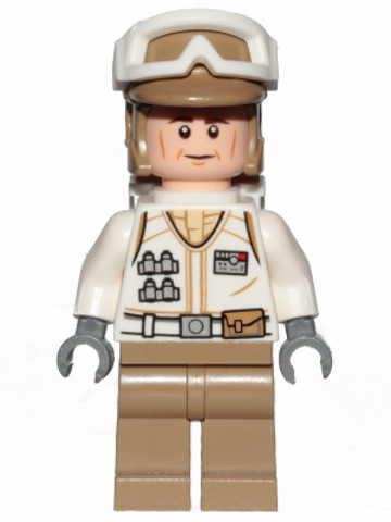 LEGO® Minifigurák sw1026 - Hoth lázadó katona - fehér egyenruha, sötét cserszín lábakkal