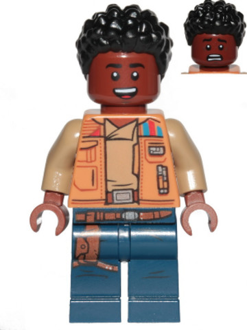LEGO® Minifigurák sw1066 - Finn - sötét nadrággal, közép nugát dzsekiben