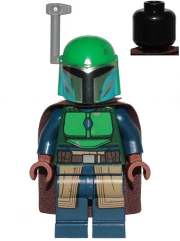 LEGO® Minifigurák sw1078 - Mandalorian Tribe Warrior - Zöld Sisakkal