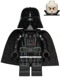 Darth Vader - Printed Arms, Spongy Cape, White Head with Smile