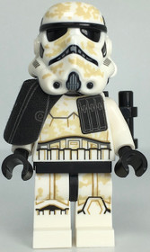 Sandtrooper (Enlisted) - Black Pauldron, Ammo Pouch, Dirt Stains, Survival Backpack, Frown (Dual Mol