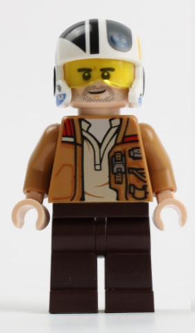LEGO® Minifigurák sw1145 - Poe Dameron (Medium Nougat Jacket, Helmet)