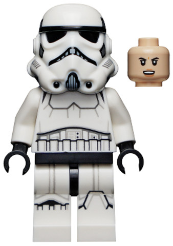 LEGO® Minifigurák sw1168 - Imperial Stormtrooper - Female, Dual Molded Helmet with Gray Squares on Back, Light Nougat Head, Ang