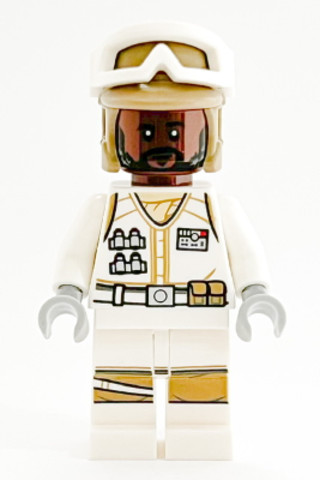 LEGO® Minifigurák sw1186 - Hoth Rebel Trooper White Uniform, Dark Tan Helmet, Reddish Brown Head