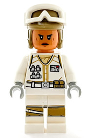 Hoth Rebel Trooper White Uniform, Dark Tan Helmet, Female