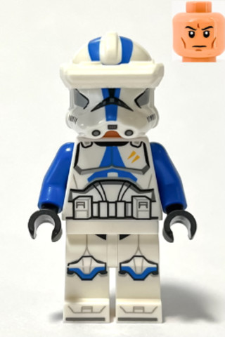 LEGO® Minifigurák sw1248 - Clone Trooper Specialist, 501st Legion (Phase 2) - Blue Arms, Macrobinoculars, Nougat Head, Helmet w