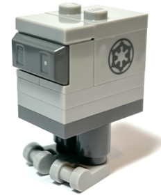 Gonk Droid (GNK Power Droid), Light Bluish Gray Body and Feet, Imperial Logo