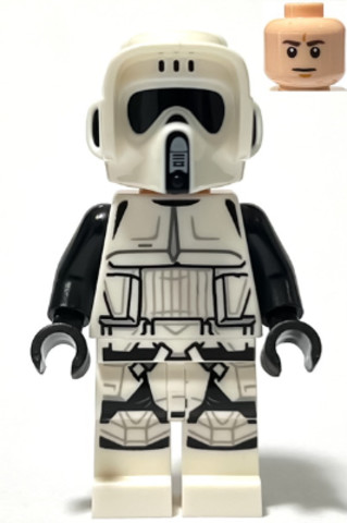 LEGO® Minifigurák sw1265 - Imperial Scout Trooper - Male, Dual Molded Helmet, Light Nougat Head, Dark Brown Eyebrows, Frown