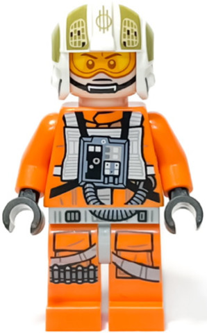 LEGO® Minifigurák sw1279 - Lázadó Y-szárnyú pilóta (Jon 'Dutch' Vander, Arany Vezető) - Nyomtatott láb