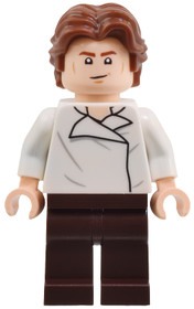 Han Solo - Fehér ingben, sötétbarna lábakkal, hullámos hajjal