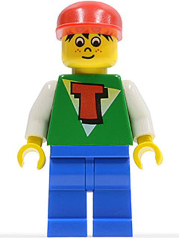 LEGO® Minifigurák tim006 - Time Cruisers - Timmy Kék Lábbal és Piros Sapkával - Használt