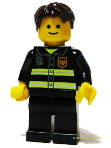 LEGO® Minifigurák twn091 - Tűzoltó fényvisszaverős csíkos felsővel