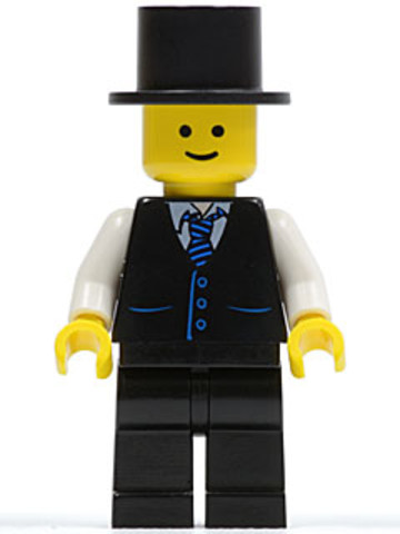 LEGO® Minifigurák twn158 - Vőlegény kék nyakkendővel, cilinderrel
