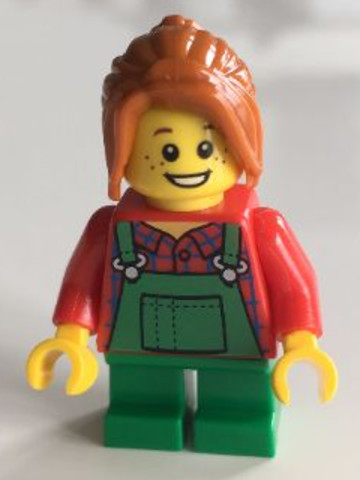 LEGO® Minifigurák twn262 - Zöld overálos kislány minifigura