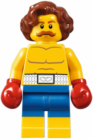 LEGO® Minifigurák twn309 - Boxer, Wavy Reddish Brown Hair