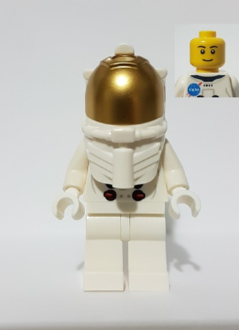 LEGO® Minifigurák twn374 - NASA Apollo 11 Astronaut - Male with White Torso with NASA Logo and Thin Grin