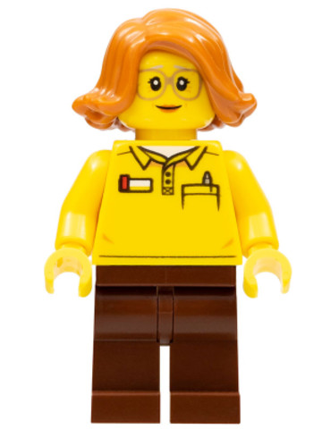 LEGO® Minifigurák twn381 - Female, Toy Store Worker (LEGO Logo on Reverse of Torso)