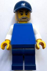 Italian Market Van Driver - Male, Blue Torso, Dark Blue Legs and Cap