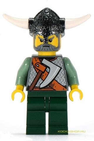 LEGO® Minifigurák vik012 - Viking harcos zöld nadrággal, ezüst sisakkal
