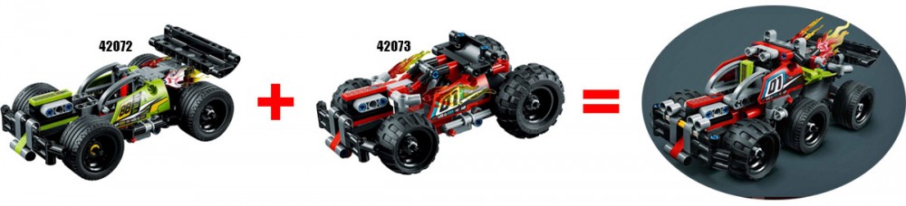 lego technic 42072 and 42073