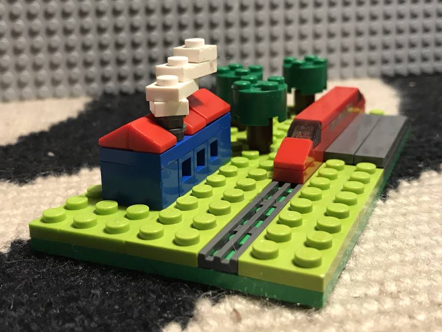 Microscale falusi vonatállomás