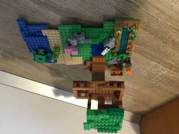 Minecraft lombház, kert és tó