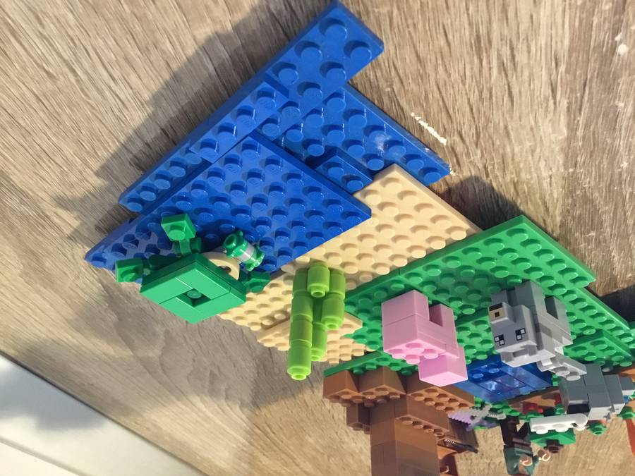 Minecraft lombház, kert és tó