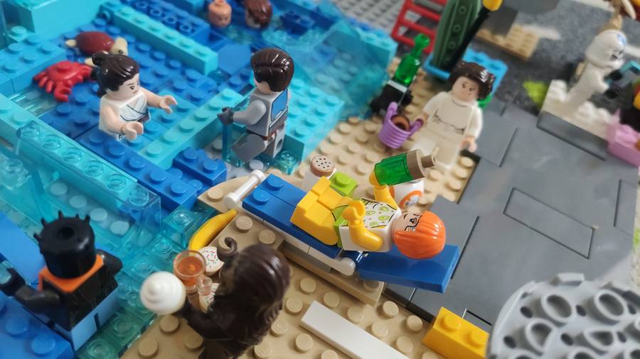 Han Solo és barátai a tengerparton