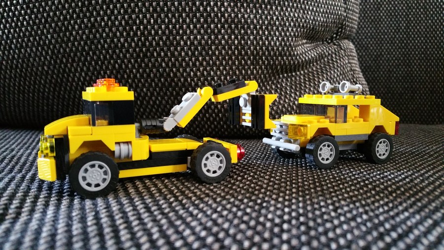 Yellow tow truck