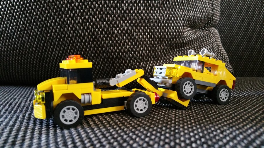 Yellow tow truck