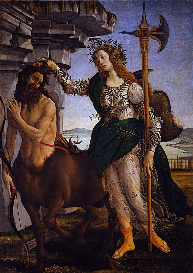 Botticelli: Pallasz Athéné és a kentaur
