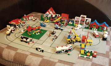 Lego város az 1980-as évekből