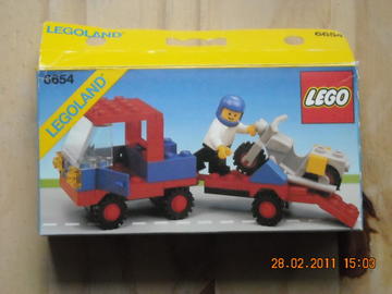 LEGO  City  6654 Motorcycle Transport   1983