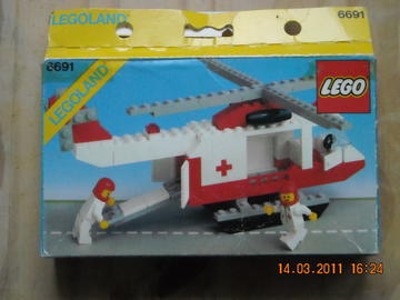 LEGO  City  6691 Red Cross Helikopter  1981
