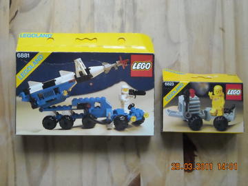 LEGO  Space 6881 Lunar Rocket Launcher  1984 6823 Surface Transport  1983