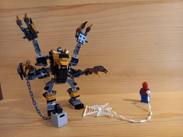 Venom's mech vs. Spiderman